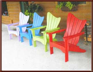 Four chairs bright colors